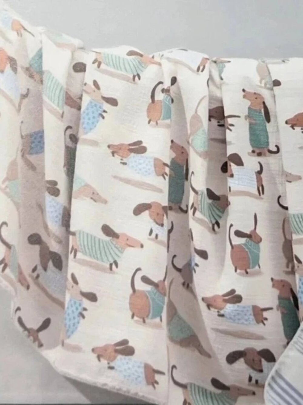 Artist Collection Cotton Gauze Throw, Dog, , 60” x 70” - Picture 4 of 7
